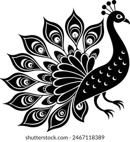 Diseño de silueta de Vector Rangoli