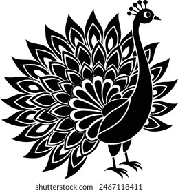 Diseño de silueta de Vector Rangoli
