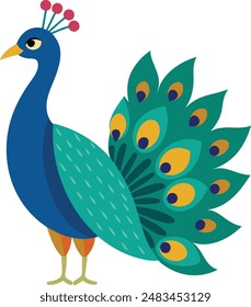 un animal de Arte vectorial pavo real