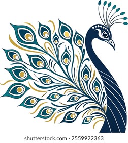 A Peacock vector art illustration