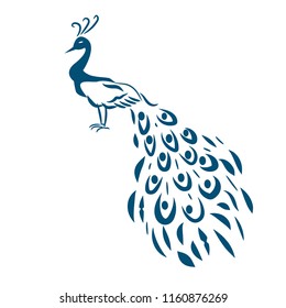 Peacock vector design art.