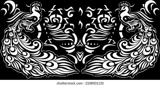 peacock vector eps cnc lasser cnc router