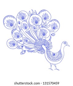 peacock vector illustration