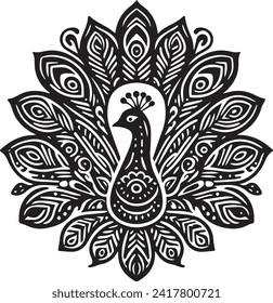 A peacock vector illustration