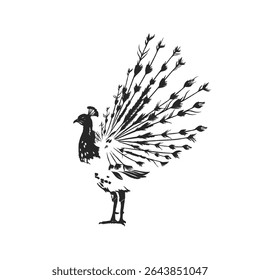 ilustração do vetor pavão sem fundo