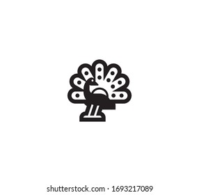 Peacock vector isolated icon illustration. Peacock Illustration