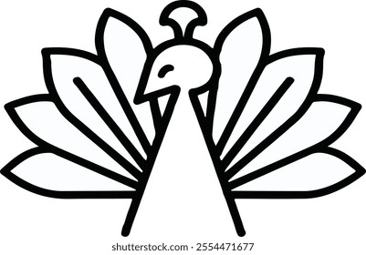 A peacock vector logo design