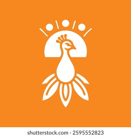 peacock vector logo design for commercial use 