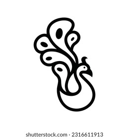 Plantilla de diseño de logotipo de vectores de Peacock