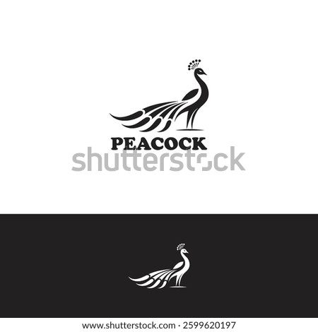 Peacock vector Logo design template