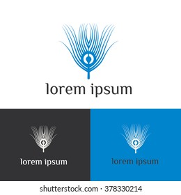 Peacock vector logo template