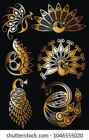 Peacock vector set