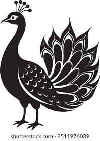 peacock vector Peacock Silhouette  peacock logo design bird peacock black icon isolated in white background