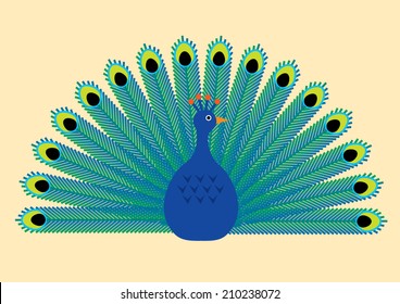 peacock vector/illustration