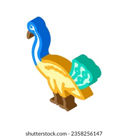 peacock vehicle kartikeya isometric icon vector. peacock vehicle kartikeya sign. isolated symbol illustration