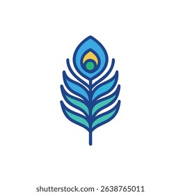 peacock-feather icon vector illustration style