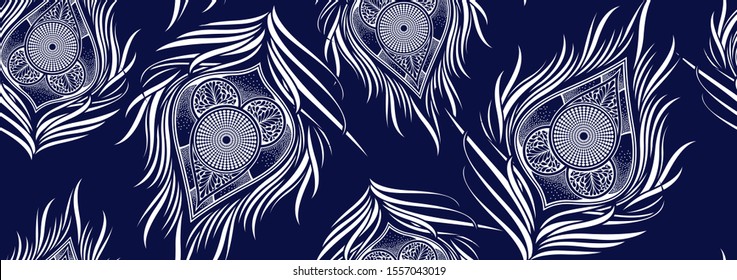 Peacock's tail seamless pattern, african fashion, picture art and abstract background for Fabric Print, Scarf, Shawl, Carpet, Kerchief, Handkerchief, vector illustration file EPS10. 