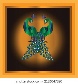 Peacocks en ilustración de arte vector