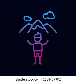 Peak, adventure nolan icon. Simple thin line, outline vector of adventure icons for ui and ux, website or mobile application