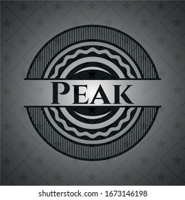 Peak Black Emblem. Vektorillustration Illustration. Detaillierte Angaben.