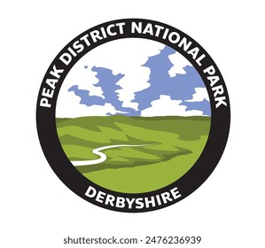 Peak District National Park Derbyshire Vector Logo