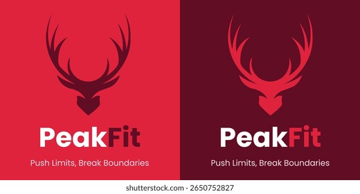 Peak Fit Logo with red and white