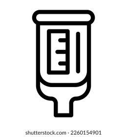 peak flow meter line icon illustration vector graphic