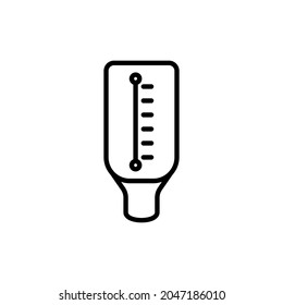 Peak Flow Meter Thin Line Icon. Portable Device For Measuring Air In Lungs. Medical Equipment. Modern Vector Illustration.