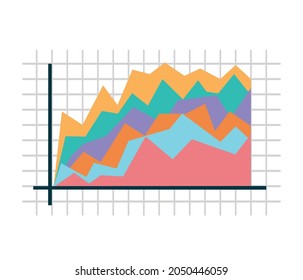 peak graph design over white