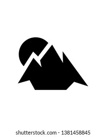 Peak icon. Mountain logo ,Vector