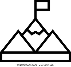 peak icon. Thin linear style design isolated on white background