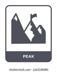 peak icon vector on white background, peak trendy filled icons from Success collection, peak simple element illustration