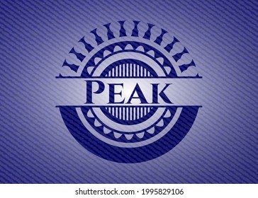 Peak with jean texture. Vector Illustration. Detailed. 