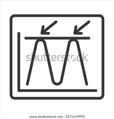 Peak Load Icon Vector Illustration Outline