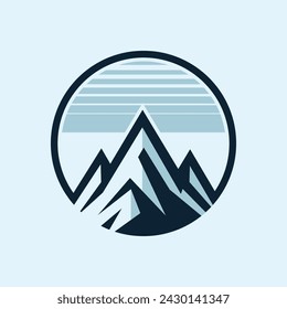 Peak logo with a modern and flat design concept