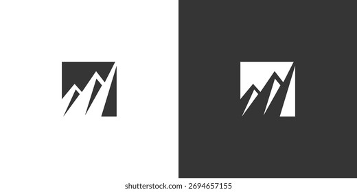 pico logotipo montanha design vetor
