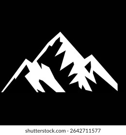 Logotipo Peak ícone da montanha, silhueta da montanha. Montanha silhueta exterior abstrato plano de fundo ícone design. Minimalista preto montanha silhueta picos ícones variando em estilo e forma.