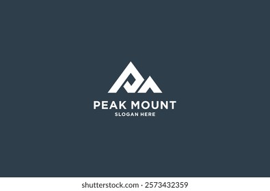 peak mount logo design premium vector.