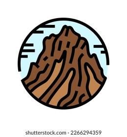 peak mountain landscape color icon vector. peak mountain landscape sign. isolated symbol illustration