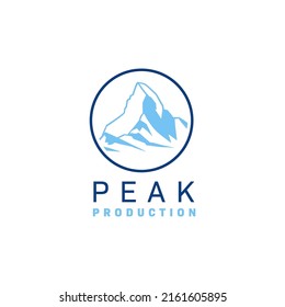Peak mountain logo design template