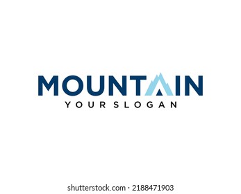 Berglogo-Design. Logo-Logo-Design-Vorlage