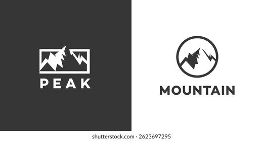 Peak Mountain Logo Designs Minimalist, Modern, Iconic