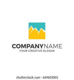 Peak mountain logo vector illustration