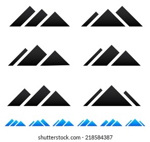 Peak, mountain pictogramms