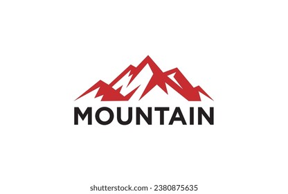 Peak mountain silhouette logo	 design
