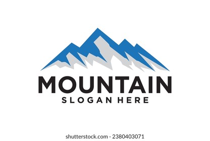 Plantilla de logotipo de silueta de montaña máxima	
