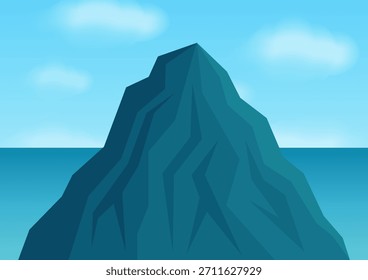 Pico da Montanha. Ilustração de vetor.