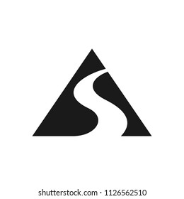 Peak of Mountain vector logo.