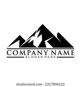 Peak mountain vector logo illustration