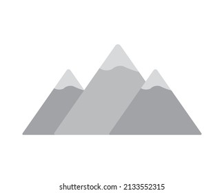 peak mountians icon flat isolated